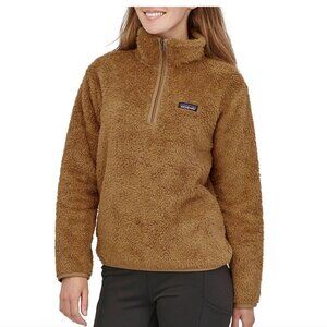 Patagonia Women’s Los Gatos 1/4 Zip Camel Brown Sherpa Pullover Large